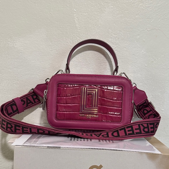 Karl Lagerfeld Handbags - Karl Lagerfeld Fuchsia Crossbody Bag